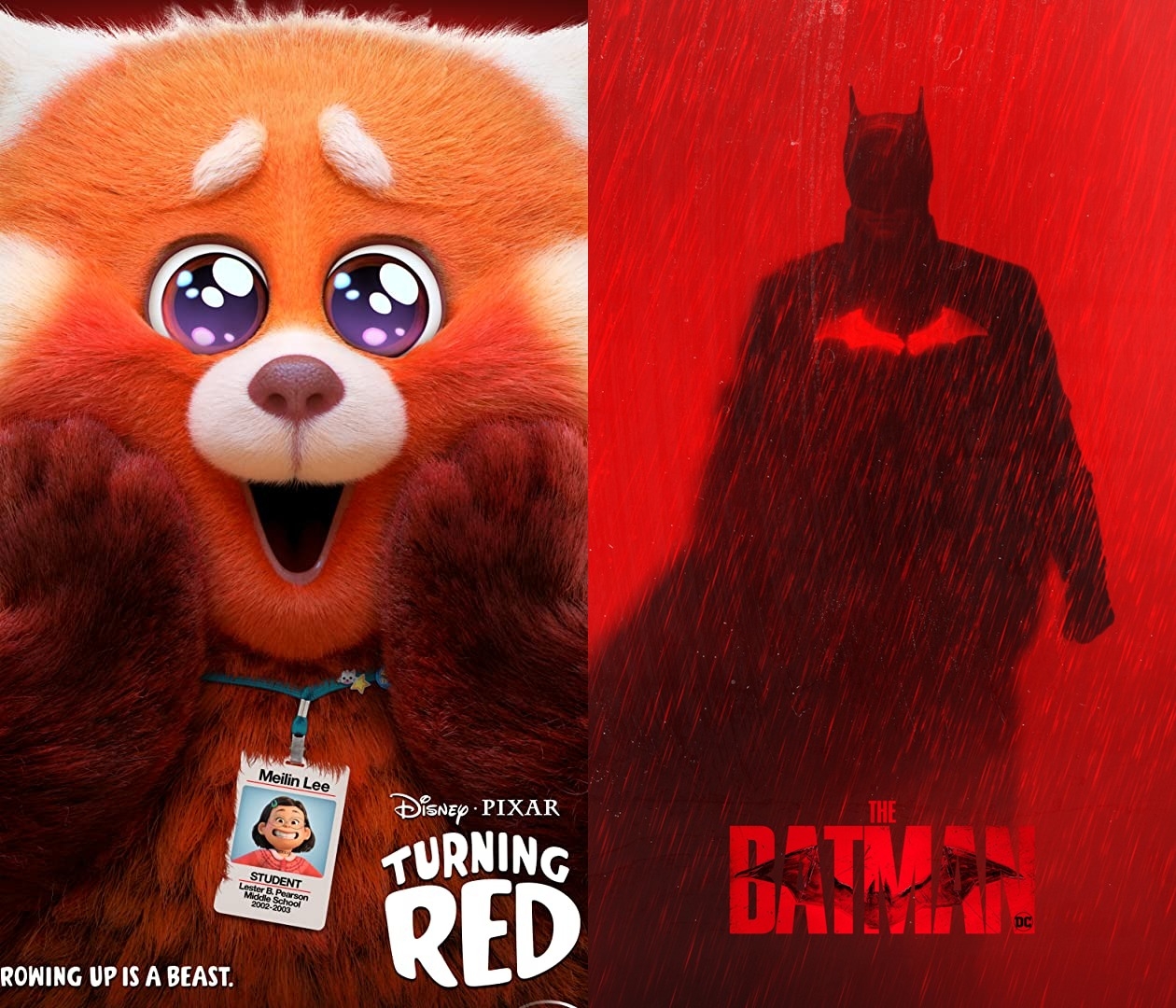 turning red and batman